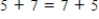 Identify the illustrated property as commutative, associative, distributive, or inverse. 