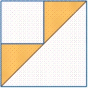 Consider a square as shown in the figure. Find the total length of the four segments making up the stairs. 7 in. 7 in. __________ in.