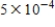 <strong>Write in decimal notation. </strong> A) 0.00005 B) -5000 C) 0.005 D) -50000 E) 0.0005
