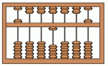 <strong>One of the oldest devices used for calculation is the abacus, as shown in the sample figure. Each rod names one of the positions we use in counting. Each bead on the bottom represents one unit in that column and each bead on the top represents 5 units in that column. The number illustrated in the sample figure below is 1,734. Sample Choose an abacus to show 10,905. A B C D </strong> A) C B) B C) D D) A E) none of these