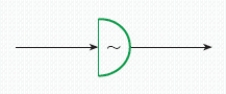 <strong>What does the circuit symbol in the figure mean? </strong> A) NOT-gate B) OR-gate C) AND-gate