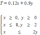 <strong>Write a linear programming model, including the objective function and the set of constraints for the following problem. DO NOT SOLVE, but be sure to define all your variables. Brown Bros., Inc., is an investment company doing an analysis of the pension fund for a certain company. The fund has a maximum of $10 million to invest in two places: no more than $8 million in stocks yielding 12%, and at least $2 million in long-term bonds yielding 9%. The stock-to-bond investment ratio cannot be more than 2 to 1. How should Brown Bros. advise its client so that the investments yield the maximum yearly return? DENOTE: X = amount invested in stock (in millions of dollars) Y = amount invested in bonds (in millions of dollars) </strong> A) B) C) D) E) 