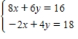Solve the system by solving the corresponding matrix equation with an inverse, if possible. 