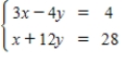 Solve the system by solving the corresponding matrix equation with an inverse, if possible. 