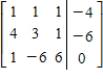 <strong>Write the system in augmented matrix form. </strong> A) B) C) D) E) 