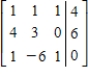 <strong>Write the system in augmented matrix form. </strong> A) B) C) D) E) 