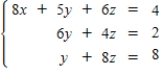 <strong>Write a system of equations that has the given augmented matrix. </strong> A) B) C) D) E) 