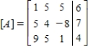 Given the matrix, perform elementary row operation to obtain zeros under the 1 in the first column. 