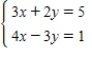 Solve the system by graphing. ​   ​   ​