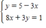 Solve the system by the substitution method. ​   ​