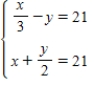 Solve the system by the substitution method. ​   ​
