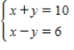 Solve the system by the addition method. 
