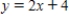 <strong>Find three ordered pairs that satisfy the equation. </strong> A) (0, 4), (1, 8), (2, 8) B) (0, 4), (1, 8), (2, 6) C) (0, 4), (1, 6), (2, 8) D) (0, 4), (1, 6), (2, 6) E) (0, 4), (1, 6), (2, 16)