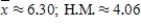 <strong>The mean is sometimes called the arithmetic mean to distinguish it from other possible means. For example, a different mean, called the harmonic mean (H.M.), is used to average speeds. This mean is defined to be the sum of the reciprocals of all scores divided into the number of scores. For example, the harmonic mean of the numbers 4, 5, 6, 6, 7, 8 is Find the arithmetic mean and the harmonic mean of the numbers 2, 2, 4, 4, 7, 8, 8, 9, 9, and 10. Round your answers to the nearest hundredth. </strong> A) B) C) D) E) 
