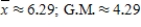 <strong>The mean is sometimes called the arithmetic mean to distinguish it from other possible means. For example, a different mean, called the geometric mean (G.M.), is used in business and economics for finding average rates of change, average rates of growth, or average ratios. This mean is defined to be the nth root of the product of the numbers. For example, the geometric mean of the numbers 4, 5, and 6 is Find the arithmetic and geometric means for the numbers 2, 4, 6, 7, 7, 8 and 10. Round your answers to the nearest hundredth. </strong> A) B) C) D) E) 