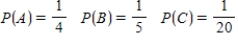 Suppose events A, B, and C are independent and Find the probability .