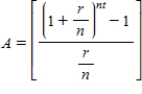 Use a calculator to evaluate an ordinary annuity formula for , r = , and yr. Assume monthly payments. Please round the answer to the nearest cent. $ __________