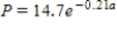 The atmospheric pressure P in pounds per square inch (psi) is given by the formula below, where a is the altitude above sea level (in miles). If a city has an atmospheric pressure of 13.16 psi, what is its altitude? Please round your answer to the nearest foot. __________ ft