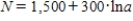 <strong>An advertising agency conducted a survey and found that the number of units sold, N, is related to the amount a spent on advertising (in dollars) by the following formula: How many units are sold after spending $8,000? </strong> A) B) C) D) E)