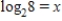 Find a simplified value for x by inspection. Do not use a calculator. __________
