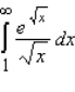 Evaluate the following improper integral whenever it is convergent. Enter divergent if the integral is divergent.