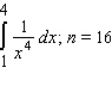 Find a bound on the error in approximating the given definite integral using (a) the trapezoidal rule and (b) Simpson's rule with n intervals.
