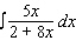 Use the table of integrals to find the integral.  