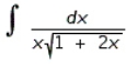 Use the table of integrals to find the integral.  