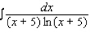 Use the table of integrals to find the integral. Hint: First use the substitution u = x + 5.