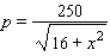 The demand function for Apex women's boots is where p is the wholesale unit price in dollars and x is the quantity demanded daily, in units of a hundred.Find the consumers' surplus if the wholesale price is set at $50/pair.
