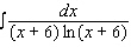 Use the table of integrals to find the integral. Hint: First use the substitution u = x + 6. Use C as the constant of integration.