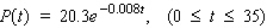 Based on data obtained from the Census Bureau, the manager of Plymouth Van Lines estimates that the percent of the total population relocating in year t ( corresponds to the year 1960) may be approximated by the formula . Compute , , and .