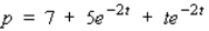 The price of a certain commodity in dollars per unit at time t (measured in weeks) is given by . Find the equilibrium price of the commodity. (Hint: It's given by .Also, use the fact that .)
