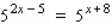 Solve the equation for x.  