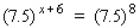 Solve the equation for x.  