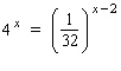 Solve the equation for x.  