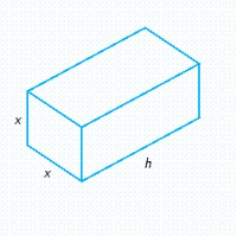 <strong>Postal regulations specify that a parcel sent by parcel post may have a combined length and girth of no more than 102 in.Find the dimensions of a rectangular package that has a square cross section and the largest volume that may be sent through the mail.What is the volume of such a package? (Hint: The length plus the girth is (see the figure)). </strong> A) , B) , C) , D) , E) ,