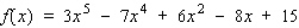 Find the third derivative of the function.