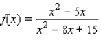<strong>Determine all values of x at which the function is discontinuous. </strong> A) B) C) D)