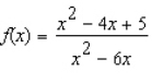 <strong>Determine all values of x at which the function is discontinuous. </strong> A)4, 5, and 6 B)4 and 5 C)0 and 6 D)0 E)6