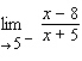 Find the one-sided limit, if it exists.If it does not, answer none.