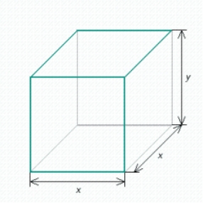 A rectangular box is to have a square base and a volume of 20 .The material for the base costs , the material for the sides costs , and the material for the top costs .Letting x denote the length of one side of the base, find a function in the variable x giving the cost of constructing the box.