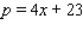 For the pair of supply and demand equations, where x represents the quantity demanded in thousands of units and p the unit price in dollars, find the equilibrium quantity and the equilibrium price. and