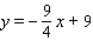 <strong>Use the intercept form of an equation of a line to find an equation of a line with the -intercept 9 and the -intercept 4.</strong> A) B) C) D) E)