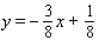 <strong>Find an equation of the line in general form that passes through the point (5, 2) and is perpendicular to the line 8x + 3y - 4 = 0.</strong> A) B) C) D) E)