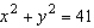 <strong>Find an equation of the circle with center at the origin that passes through (4, 5).</strong> A) B) C) D) E)