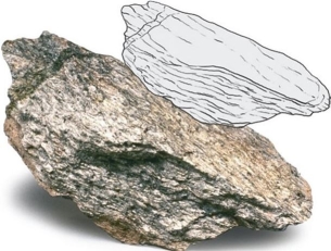<strong> What is the name of this rock?</strong> A)Slate B)Quartzite C)Schist D)Gneiss