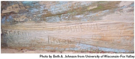 <strong> What sedimentary structure is present in this photo?</strong> A)Mudcracks B)Graded bedding C)Ripplemarks D)Cross-bedding