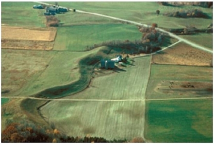   What landform is present in this image?