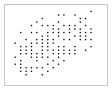 <strong>Which of these statistics BEST describes the relationship in this scatterplot? </strong> A) r = 1.00 B) r = .40 C) r = -.40 D) r = .00